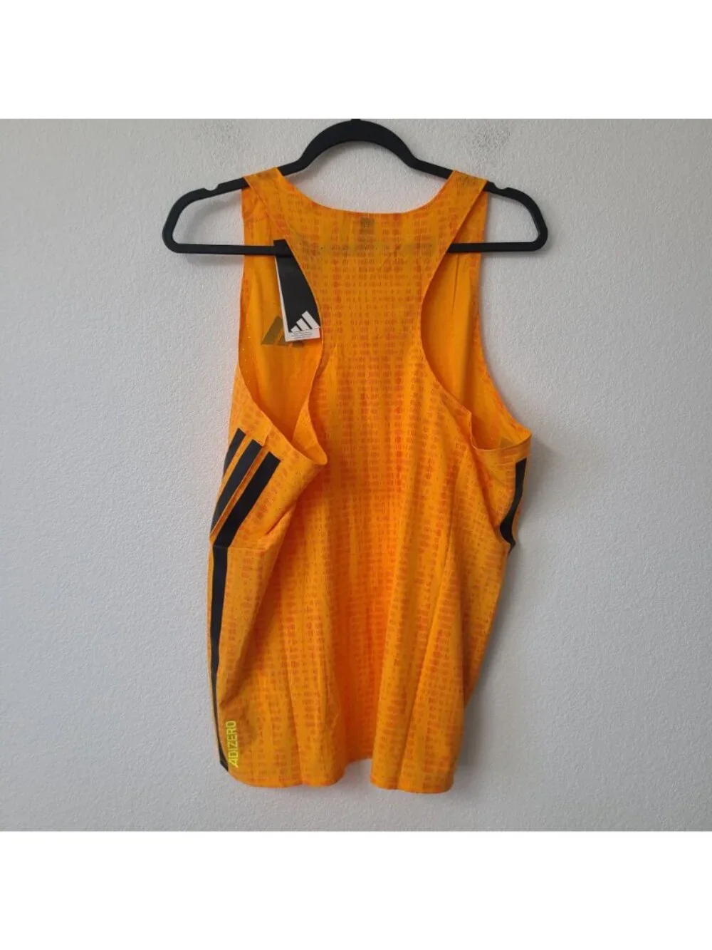 Adidas Adizero Running Singlet KC7923 Size M Orange
